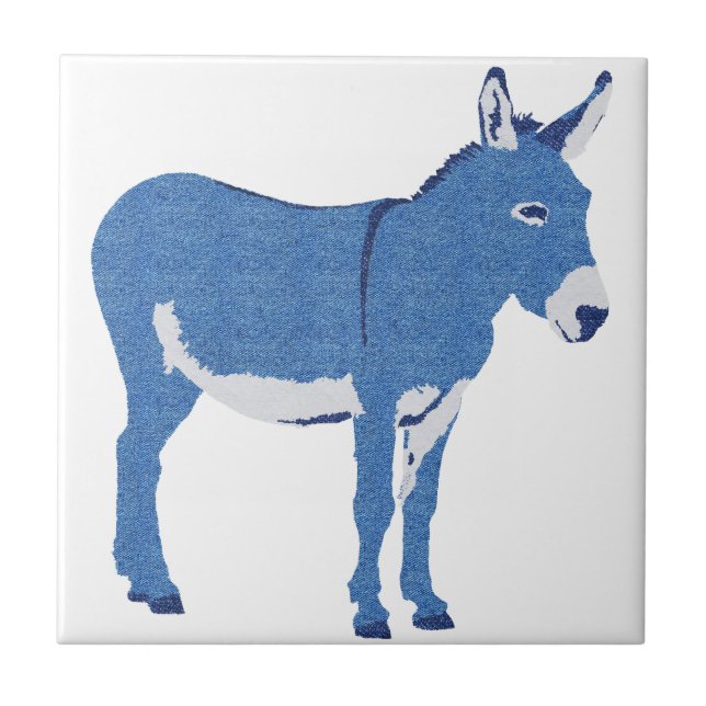 Azulejo De Cerámica Pequeño burro de Eddie no realmente azul (Frente)