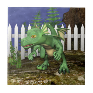 Azulejo De Cerámica Pequeño dragón