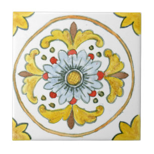Azulejo de cerámica pequeño inspirado en Sicilia “