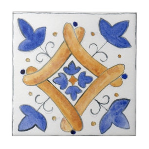 Azulejo de cerámica pequeño inspirado en Sicilia “