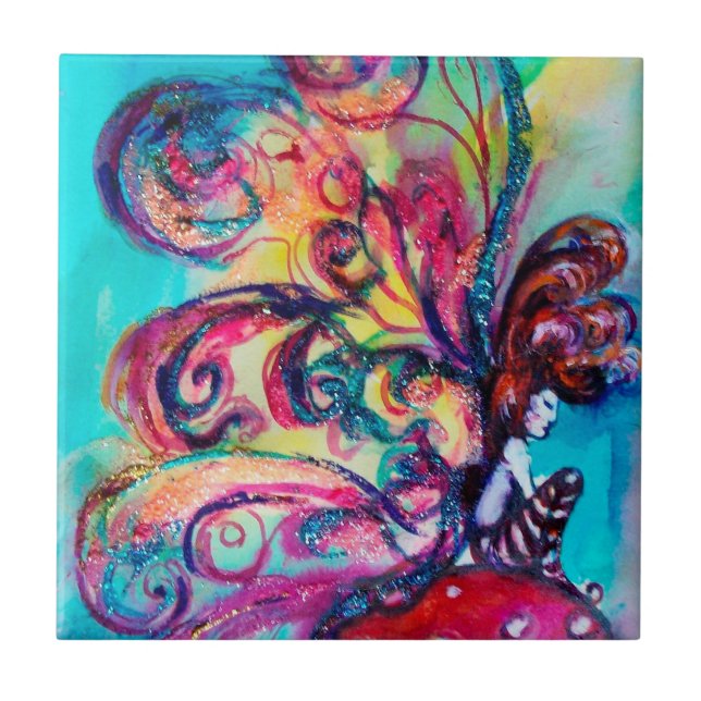 AZULEJO DE CERÁMICA PEQUEÑOS ELEMENTOS DE MUSHOROMS (Frente)