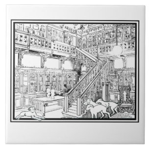 Azulejo De Cerámica Perritos del Borzoi