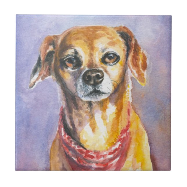 Azulejo De Cerámica Perro 2 (Frente)