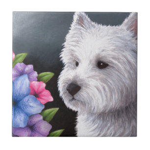 Azulejo De Cerámica Perro 82 Westie