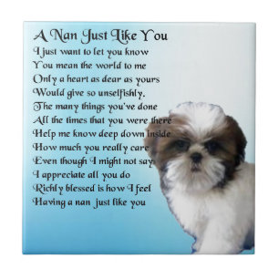 Azulejo De Cerámica Perro de Shih Tzu - poema de NaN