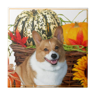 Azulejo De Cerámica Perro del Corgi de Halloween Galés