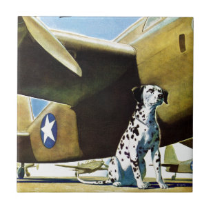 Azulejo De Cerámica Perro del ejército