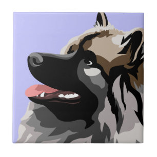 Azulejo De Cerámica Perro Keeshond