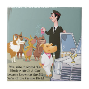 Azulejo De Cerámica Perro muy rico gracioso