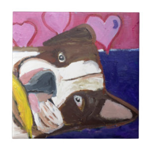 Azulejo De Cerámica perros por el ginsburg de eric