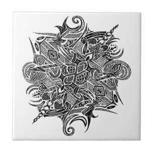 Azulejo De Cerámica Personalizable de la mandala el