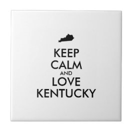 Azulejo De Cerámica Personalizable MANTENER CALMA Y AMAR A KENTUCKY