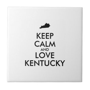 Azulejo De Cerámica Personalizable MANTENER CALMA Y AMAR A KENTUCKY