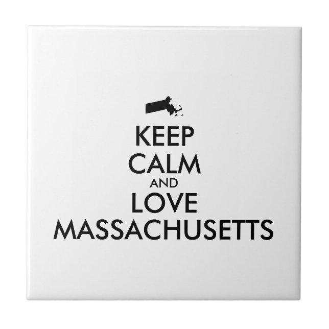 Azulejo De Cerámica Personalizable MANTENER LA CALMA Y AMAR A LAS MASS (Frente)