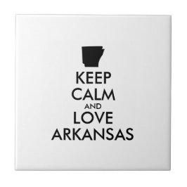 Azulejo De Cerámica Personalizable MANTENGA CALMA Y AME A ARKANSAS