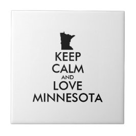 Azulejo De Cerámica Personalizable MANTENGA CALMA Y AME A MINNESOTA