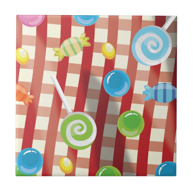Azulejo De Cerámica Personalizado Candy (Frente)
