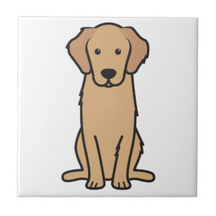 Azulejo De Cerámica Personalizado de perro de Golden Retriever