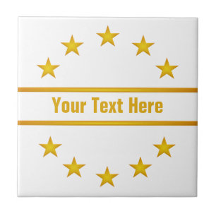 AZULEJO DE CERÁMICA PERSONALIZADO GOLDEN STARS