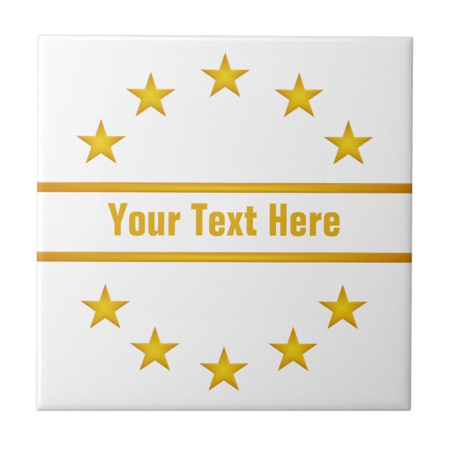 AZULEJO DE CERÁMICA PERSONALIZADO GOLDEN STARS (Frente)