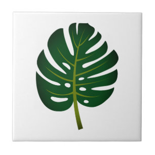 Azulejo de cerámica personalizado hoja de palma Mo