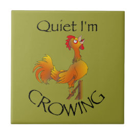 Azulejo De Cerámica Personalizado Rooster crowing