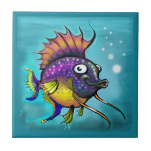 Azulejo De Cerámica Pescado arco iris