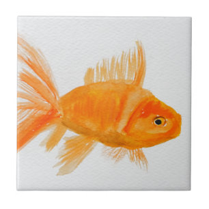Azulejo De Cerámica Pescado de oro