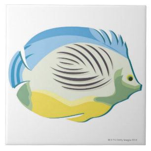 Azulejo De Cerámica Pescados tropicales 2