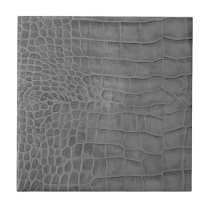 Azulejo De Cerámica Piel de cocodrilo gris
