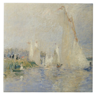 Azulejo De Cerámica Pierre A Renoir   Regatta en Argenteuil