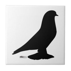 Azulejo De Cerámica Pigeon Silhouette al Oeste de Inglaterra