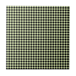 Azulejo De Cerámica Pimita y negro Chevron Checks