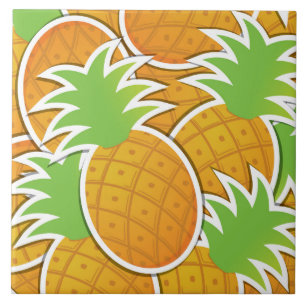 Azulejo De Cerámica Piña divertida