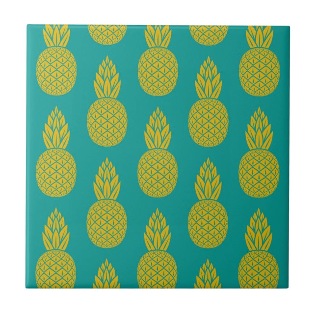 Azulejo De Cerámica Piña Fruta tropical (Frente)