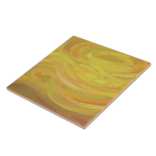 Azulejo De Cerámica Pineapple Yellow Swirl