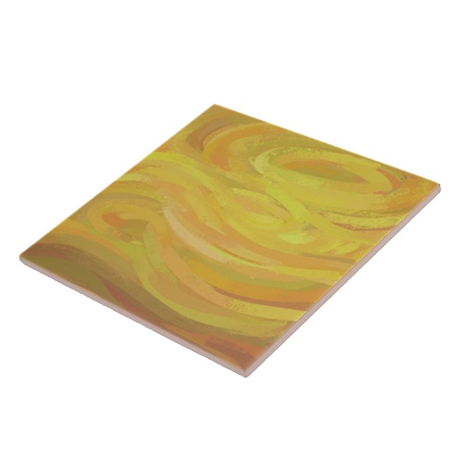 Azulejo De Cerámica Pineapple Yellow Swirl (Lado)