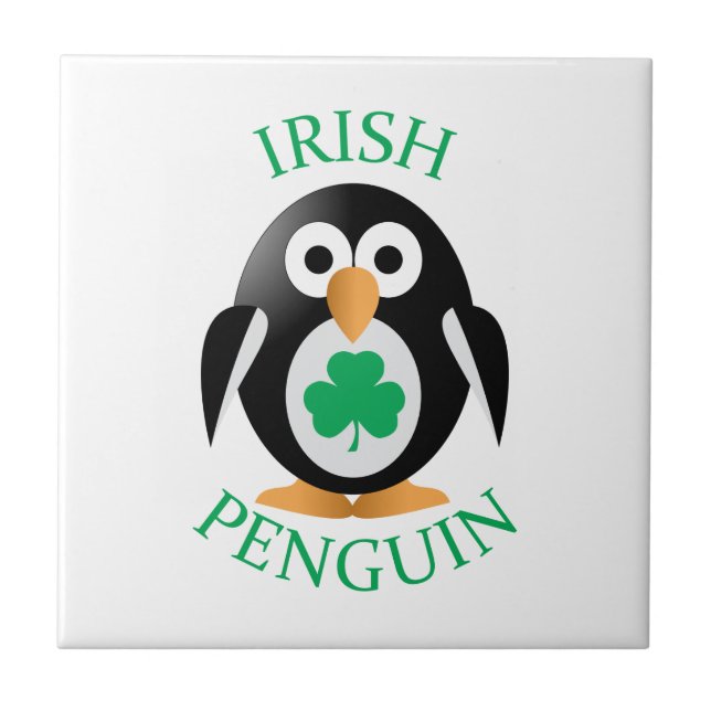 Azulejo De Cerámica Pingüino irlandés (Frente)