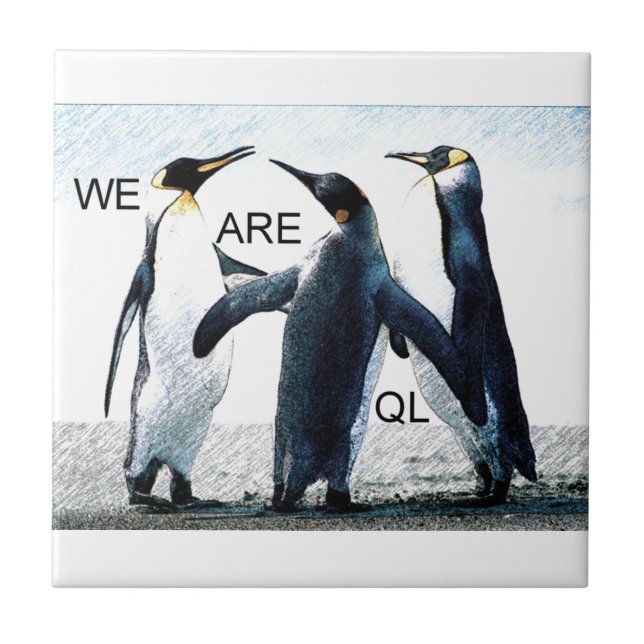 Azulejo De Cerámica pingüinos (Frente)