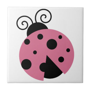 Azulejo De Cerámica Pink Ladybug