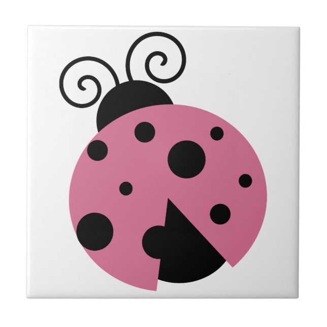 Azulejo De Cerámica Pink Ladybug (Frente)