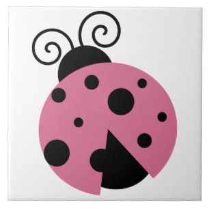 Azulejo De Cerámica Pink Ladybug