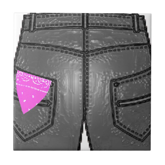 Azulejo De Cerámica Pink Left Hanky (Frente)