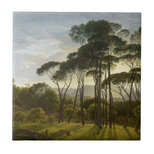 Azulejo De Cerámica Pinos de paraguas italianos del paisaje de Hendrik