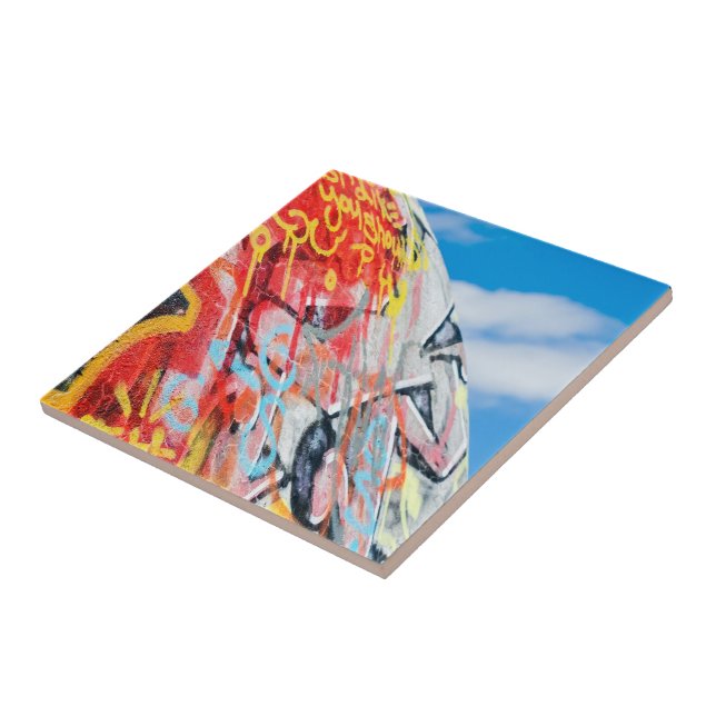 Azulejo De Cerámica pintada del planeta (Lado)