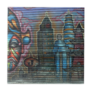 Azulejo De Cerámica Pintada taiwanesa, Taipei, Taiwán