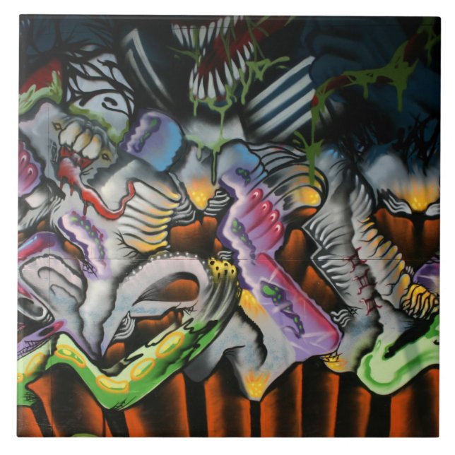 Azulejo De Cerámica Pintada taiwanesa, Taipei, Taiwán (Frente)