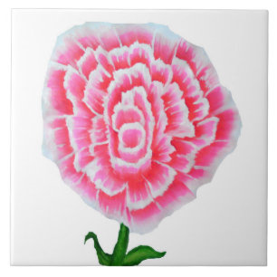 Azulejo De Cerámica Pintado rosa rosa