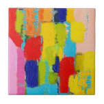 Azulejo De Cerámica Pintura abstracta fantástica de Kris Taylor<br><div class="desc">Kris Taylor usó fuertes pinceladas para crear esta fantástica pintura abstracta. Los colores parecen como si estuvieran listos para saltar de la impresión y directamente sobre la pared. ¡Pide tu copia hoy!</div>