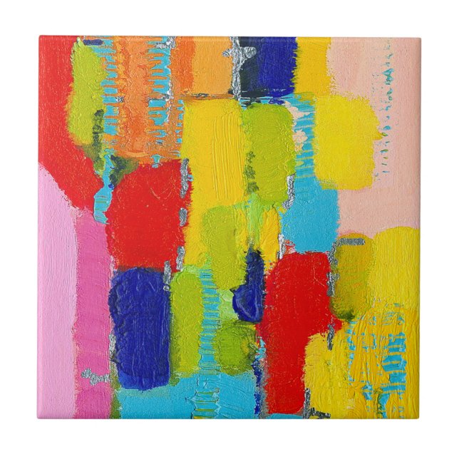 Azulejo De Cerámica Pintura abstracta fantástica de Kris Taylor (Frente)